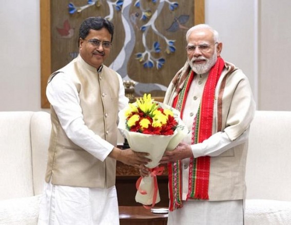 Tripura CM met Prime Minister Modi in New Delhi. TIWN Pic Oct 15 Tripura CM met Prime Minister Modi in New Delhi. TIWN Pic Oct 15